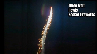 1인치 작은 하늘 발사 로켓 불꽃놀이 늑대 세 마리 울부짖는 로켓 장난감 불꽃놀이 불꽃놀이