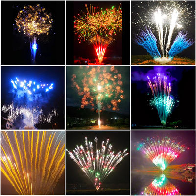 Liuyang Mandarin Professional 1.2 Inch 130 Shots Fan-shaped Chinese Fireworks Pyrotechnics 1.3g Cake Fireworks For Celebration