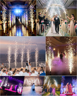 3m30s Silver Golden Stage Fountain Fireworks with Sparkling Effects and Customizable Cold Pyrotechnics for Indoor Events