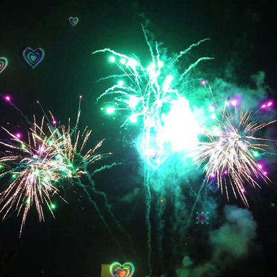 전문적 야외 케이크 불꽃놀이 228 샷 경기장 축하 1.3g